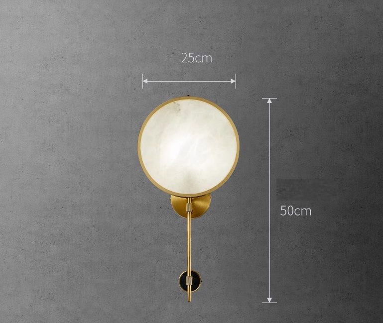 Светильник DZN-65334 ЗОЛОТАЯ БРОНЗА + МРАМОР ` D250/H500/1/LED/.W/3000K