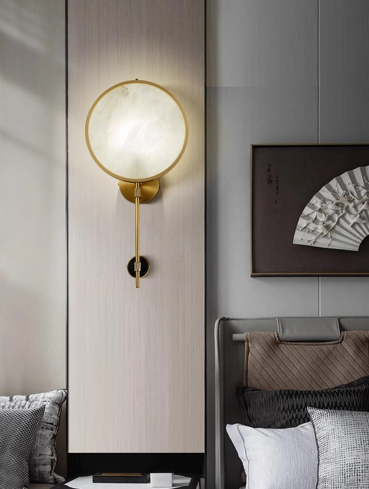 Светильник DZN-65334 ЗОЛОТАЯ БРОНЗА + МРАМОР ` D250/H500/1/LED/.W/3000K