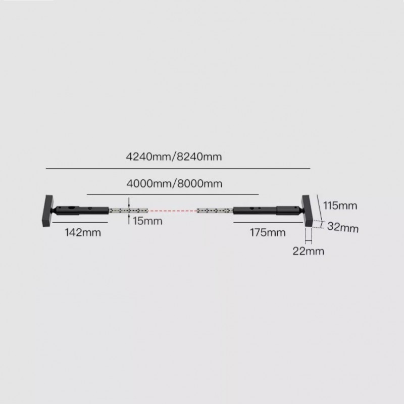 Струна LED и крепеж для струнной системы освещения DZN-45105 BLACK ` DAVIDE GROPPI INFINITO D115/H42