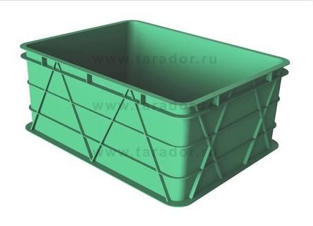 Ящик пластиковый СИНИЙ 430х330х180, внутренний 406х306х168, объем 21 л., для 20кг., штабелируемый
