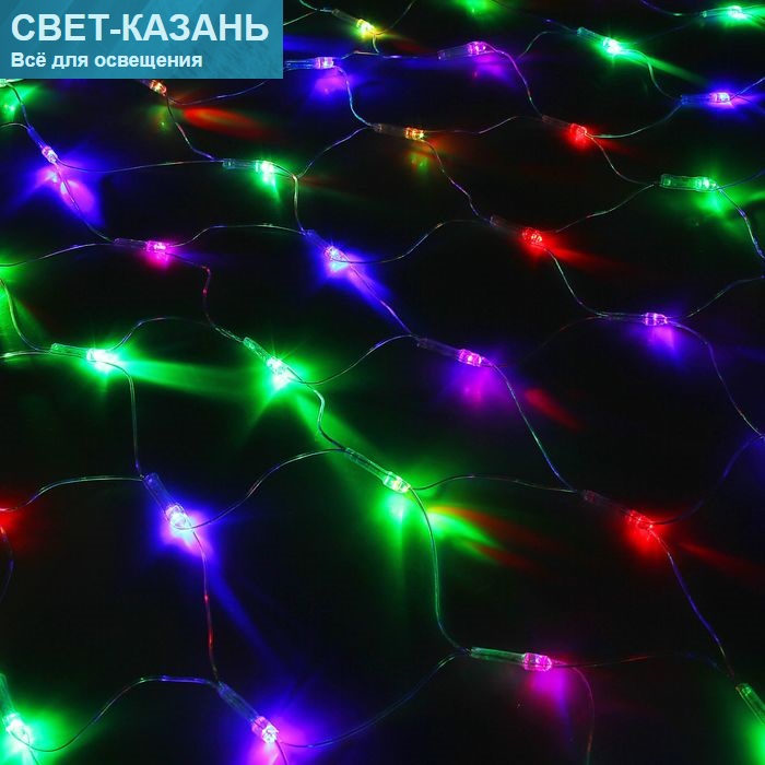 Гирлянда СЕТКА МУЛЬТИ уличная УМС Ш:2 м, В:1,5 м, Н.С. 3W LED-144-220V, БЕЗ контр. 2361691