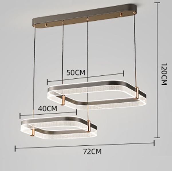 Светильник ElegantLight DZN-11126 ЗОЛОТО ` D500+400/H1500/2/LED/40W/2.4G