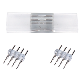 Ecola LED strip 220V connector комплект для упрощенного соединения лента-лента 4-х конт для ленты IP