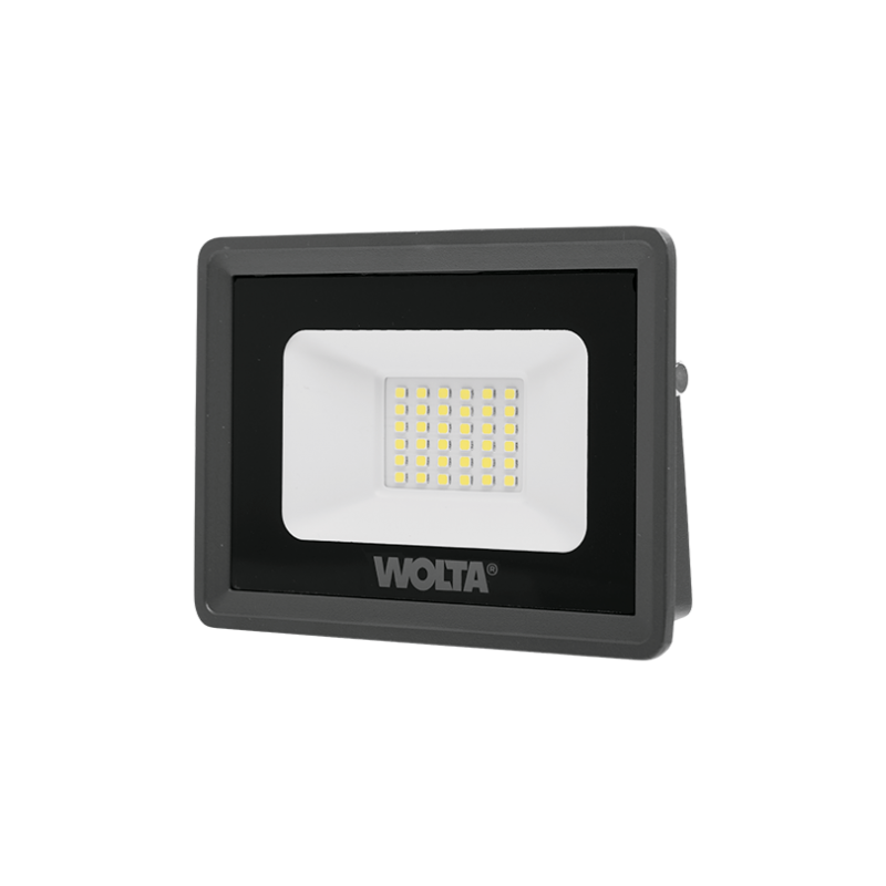 Светодиодный прожектор WOLTA WFL-30W/06 30Вт 5700К IP65 2700лм серый RSP